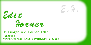 edit horner business card